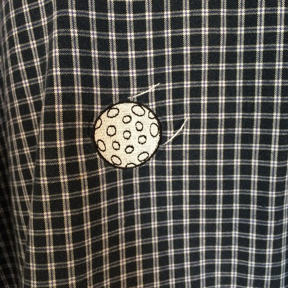 VTG 1997 Looney Tunes The Taz Mens Button Front Shirt XL Blue Golf Long Sleeve - Picture 6 of 11